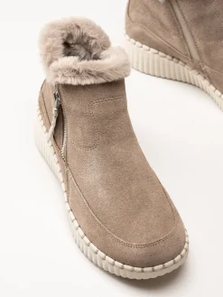 Skechers - Wilshire Blvd - Fresh Zip - Beige fodrade boots