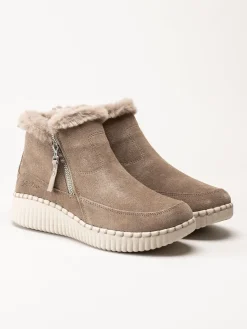 Skechers - Wilshire Blvd - Fresh Zip - Beige fodrade boots