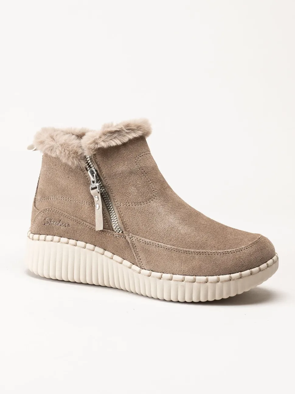 Skechers - Wilshire Blvd - Fresh Zip - Beige fodrade boots
