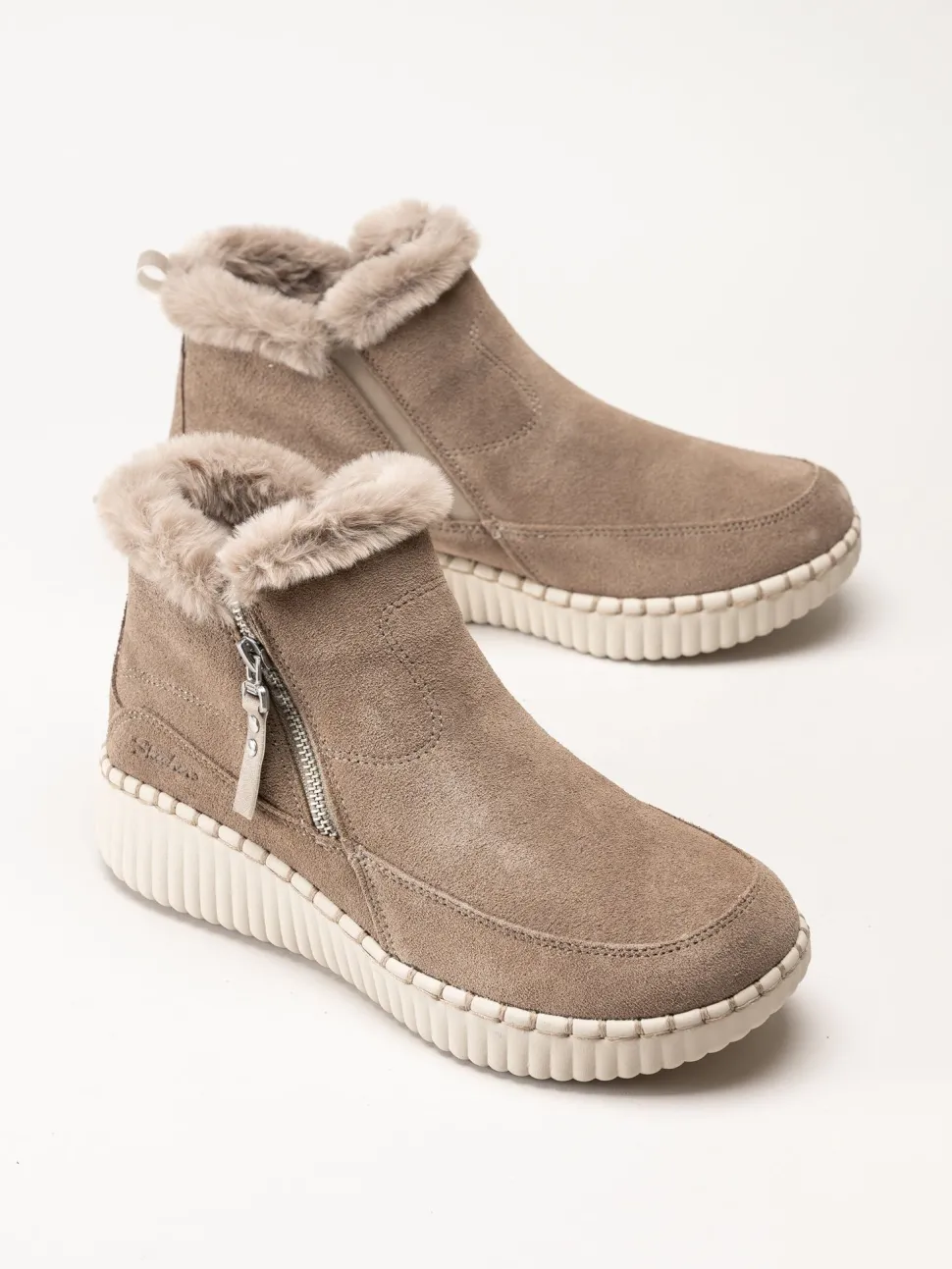 Skechers - Wilshire Blvd - Fresh Zip - Beige fodrade boots