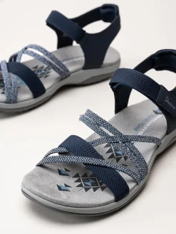 Skechers - Womens Reggae Slim - Mörkblå sportiga sandaler