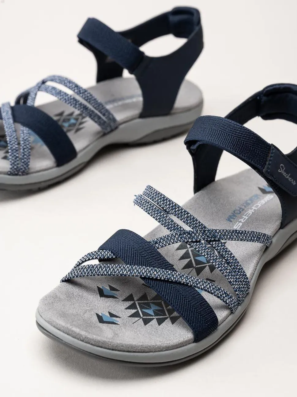 Skechers - Womens Reggae Slim - Mörkblå sportiga sandaler