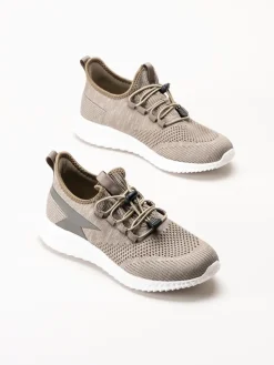 Soft Comfort - Heliett - Bruna sneakers i stickad texil