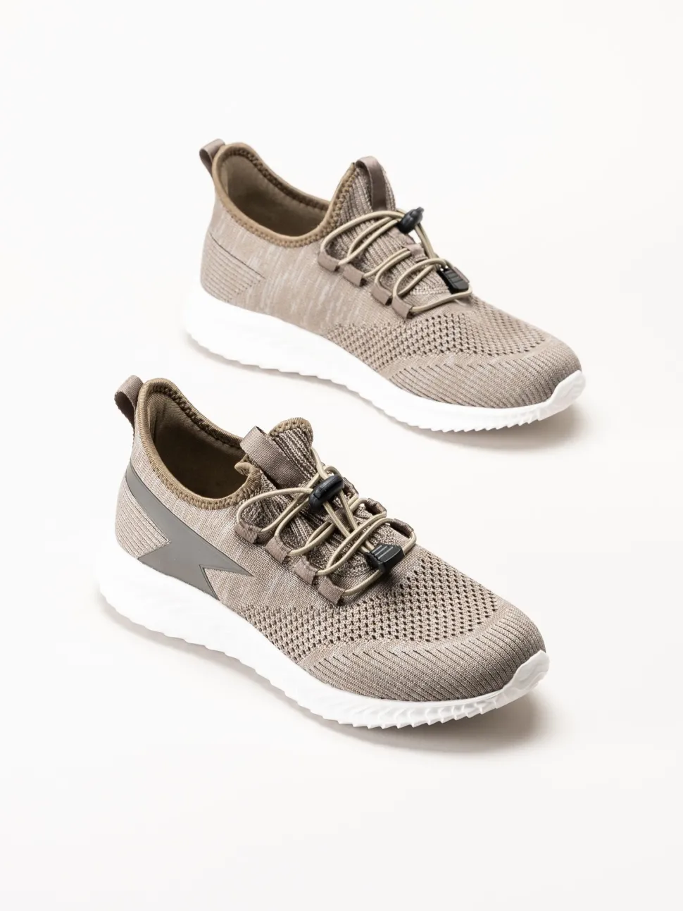 Soft Comfort - Heliett - Bruna sneakers i stickad texil