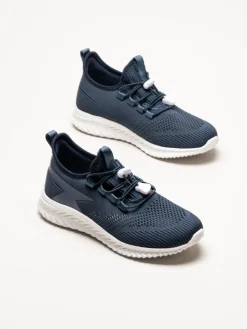 Soft Comfort - Heliett - Mörkblå sneakers i stickad textil