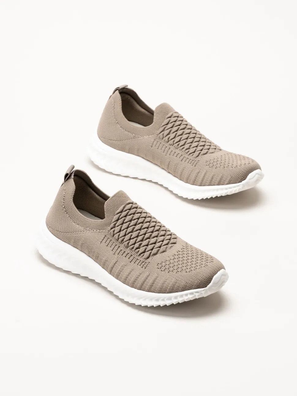 Soft Comfort - Swiss - Beige sneakers i stickad textil