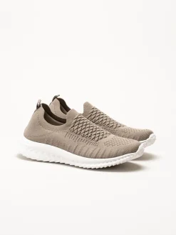 Soft Comfort - Swiss - Beige sneakers i stickad textil