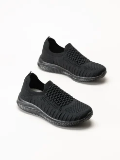 Soft Comfort - Swiss - Svarta sneakers i stickad textil