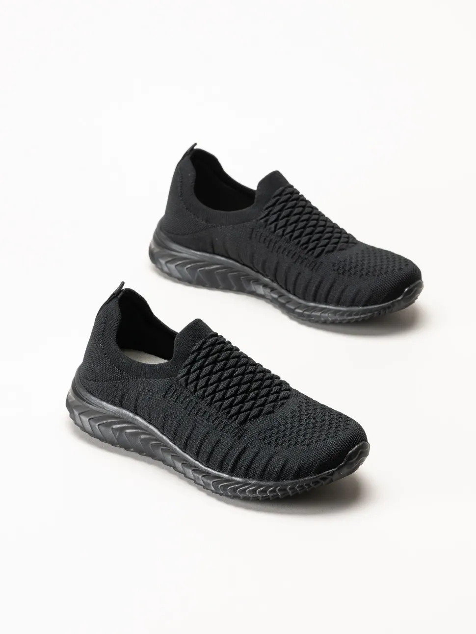Soft Comfort - Swiss - Svarta sneakers i stickad textil