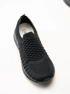 Soft Comfort - Swiss - Svarta sneakers i stickad textil