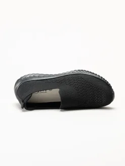 Soft Comfort - Turnpike - Svarta sneakers i stickad textil
