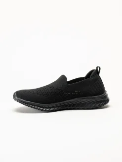 Soft Comfort - Turnpike - Svarta sneakers i stickad textil