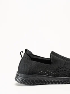 Soft Comfort - Turnpike - Svarta sneakers i stickad textil