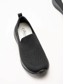 Soft Comfort - Turnpike - Svarta sneakers i stickad textil