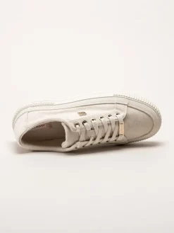 S.Oliver - Beige platåsneakers i textil