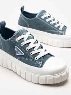 S.Oliver - Blå chunky sneakers i textil