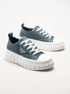 S.Oliver - Blå chunky sneakers i textil