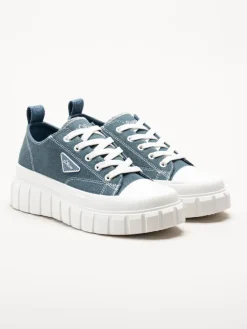 S.Oliver - Blå chunky sneakers i textil