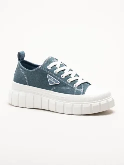 S.Oliver - Blå chunky sneakers i textil
