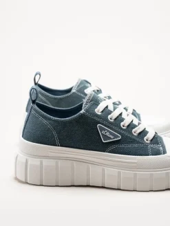 S.Oliver - Blå chunky sneakers i textil