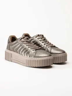 S.Oliver - Bronsfärgade platåsneakers