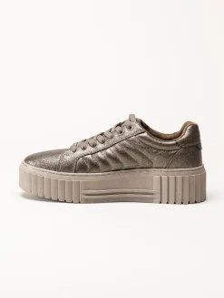 S.Oliver - Bronsfärgade platåsneakers