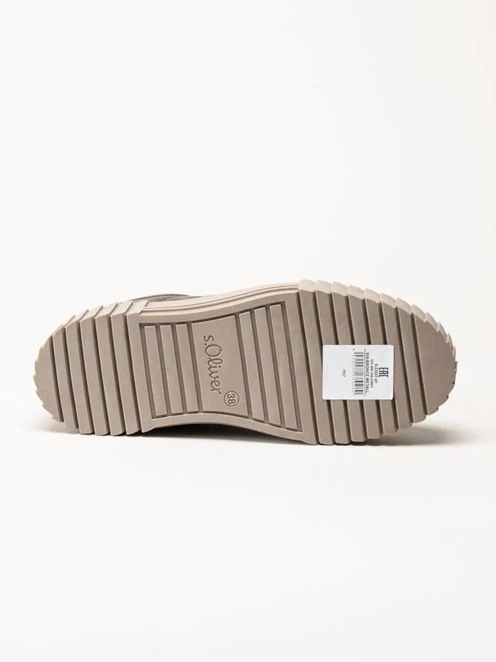 S.Oliver - Bronsfärgade platåsneakers