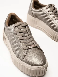 S.Oliver - Bronsfärgade platåsneakers