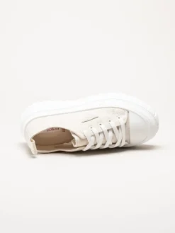 S.Oliver - Ljusbeige chunky sneakers i textil