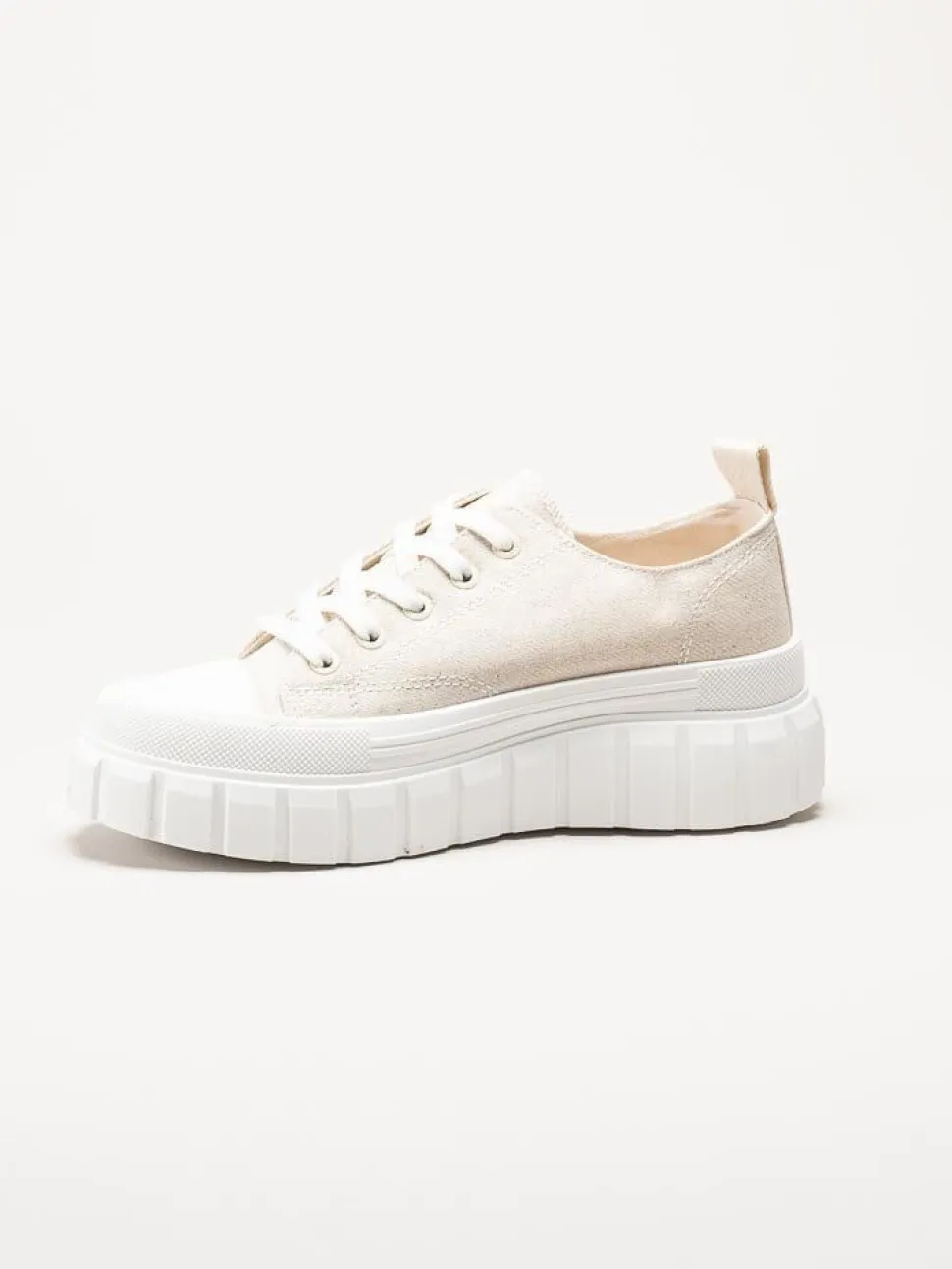 S.Oliver - Ljusbeige chunky sneakers i textil