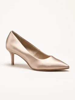 S.Oliver - Ljusrosa pumps med guldskimmer