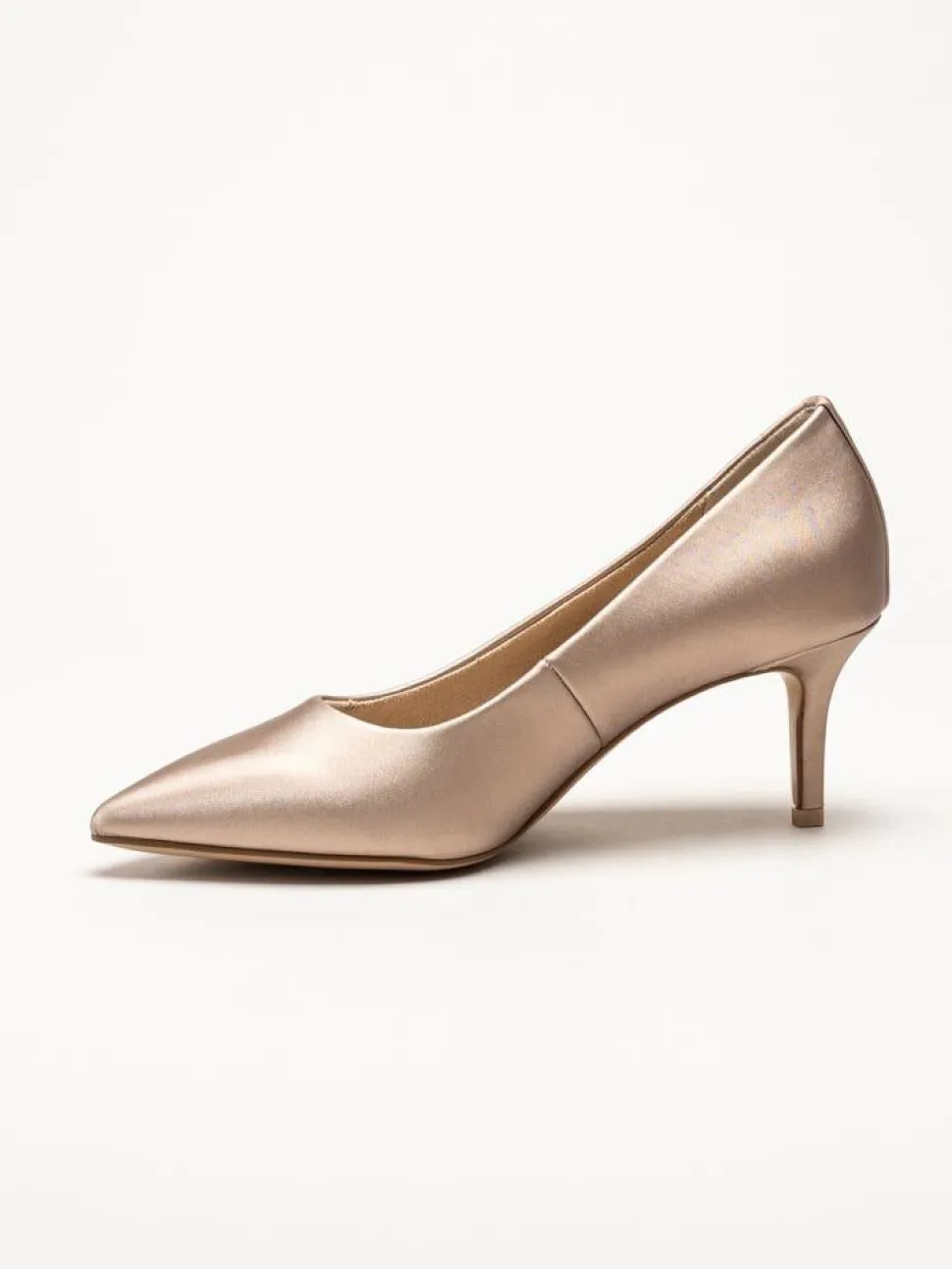 S.Oliver - Ljusrosa pumps med guldskimmer
