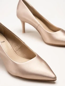 S.Oliver - Ljusrosa pumps med guldskimmer