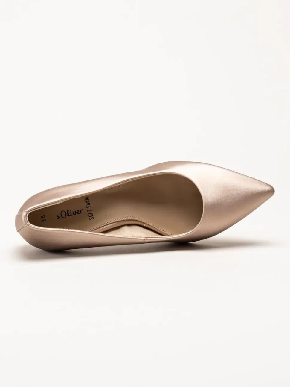 S.Oliver - Ljusrosa pumps med guldskimmer