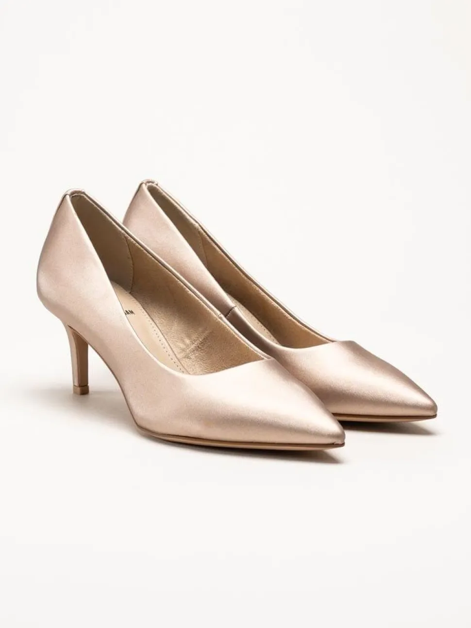 S.Oliver - Ljusrosa pumps med guldskimmer