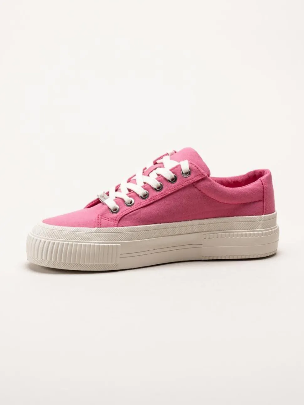 S.Oliver - Rosa platåsneakers i textil