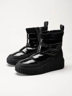 S.Oliver - Svarta fodrade nylonboots