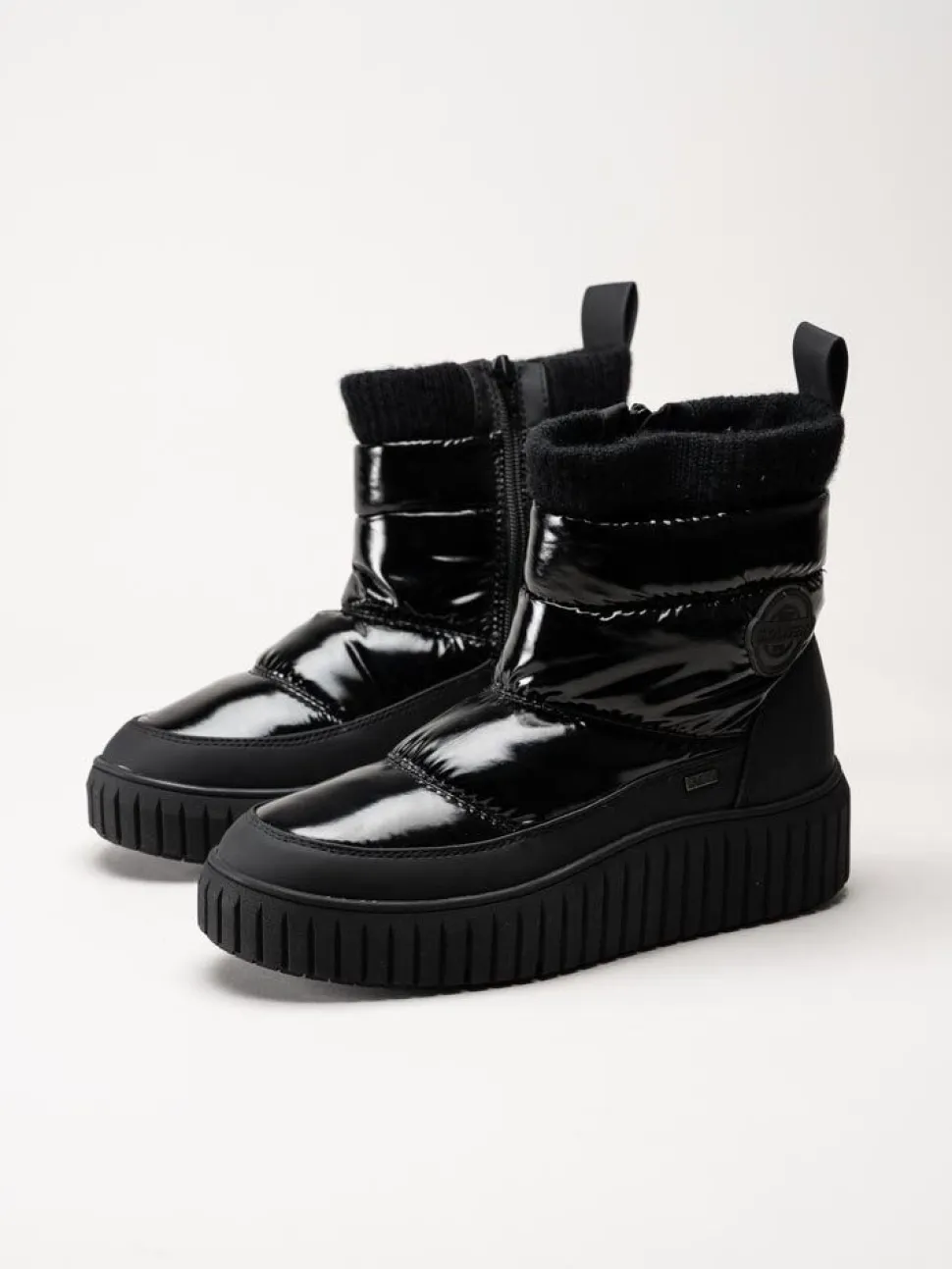 S.Oliver - Svarta fodrade nylonboots