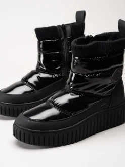 S.Oliver - Svarta fodrade nylonboots