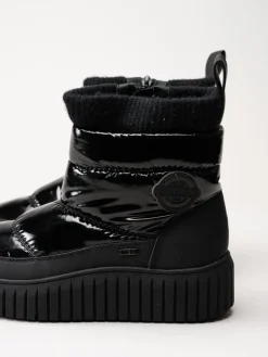 S.Oliver - Svarta fodrade nylonboots