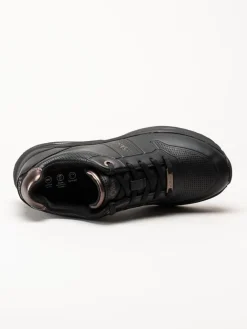 S.Oliver - Svarta sneakers i skinnimitation