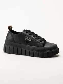 S.Oliver - Svarta sneakers med platåsula