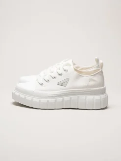 S.Oliver - Vita chunky sneakers i textil