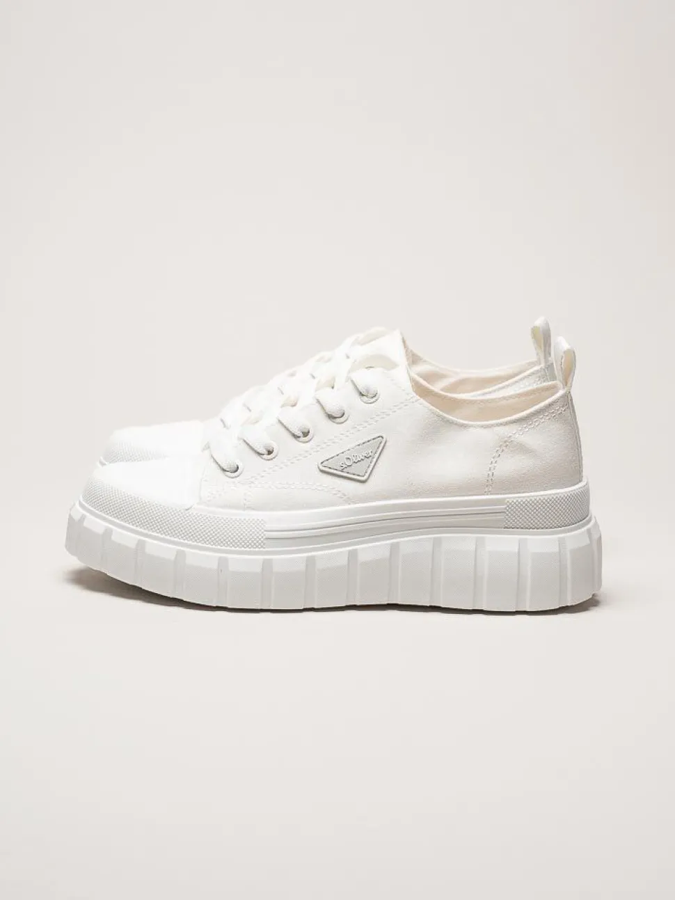 S.Oliver - Vita chunky sneakers i textil