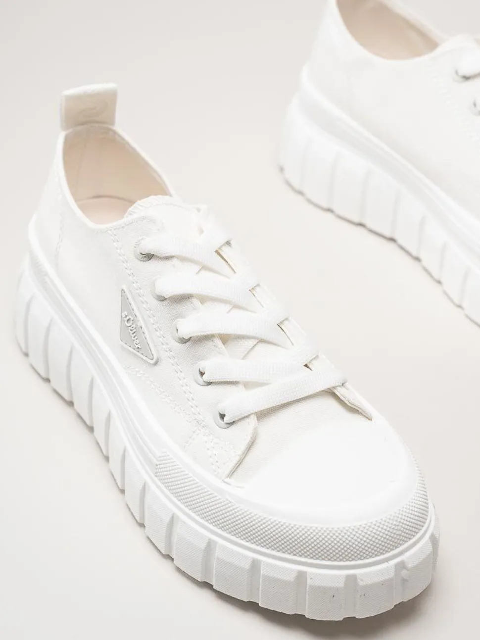 S.Oliver - Vita chunky sneakers i textil