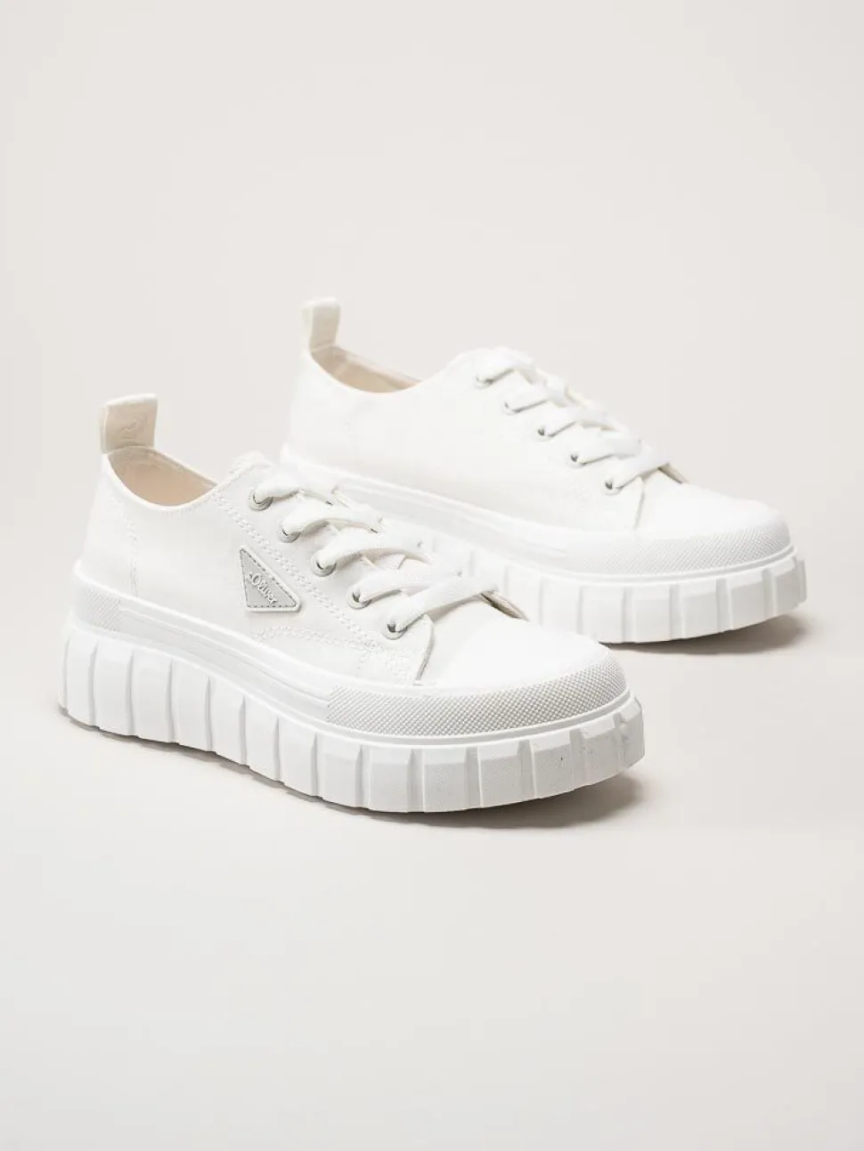 S.Oliver - Vita chunky sneakers i textil