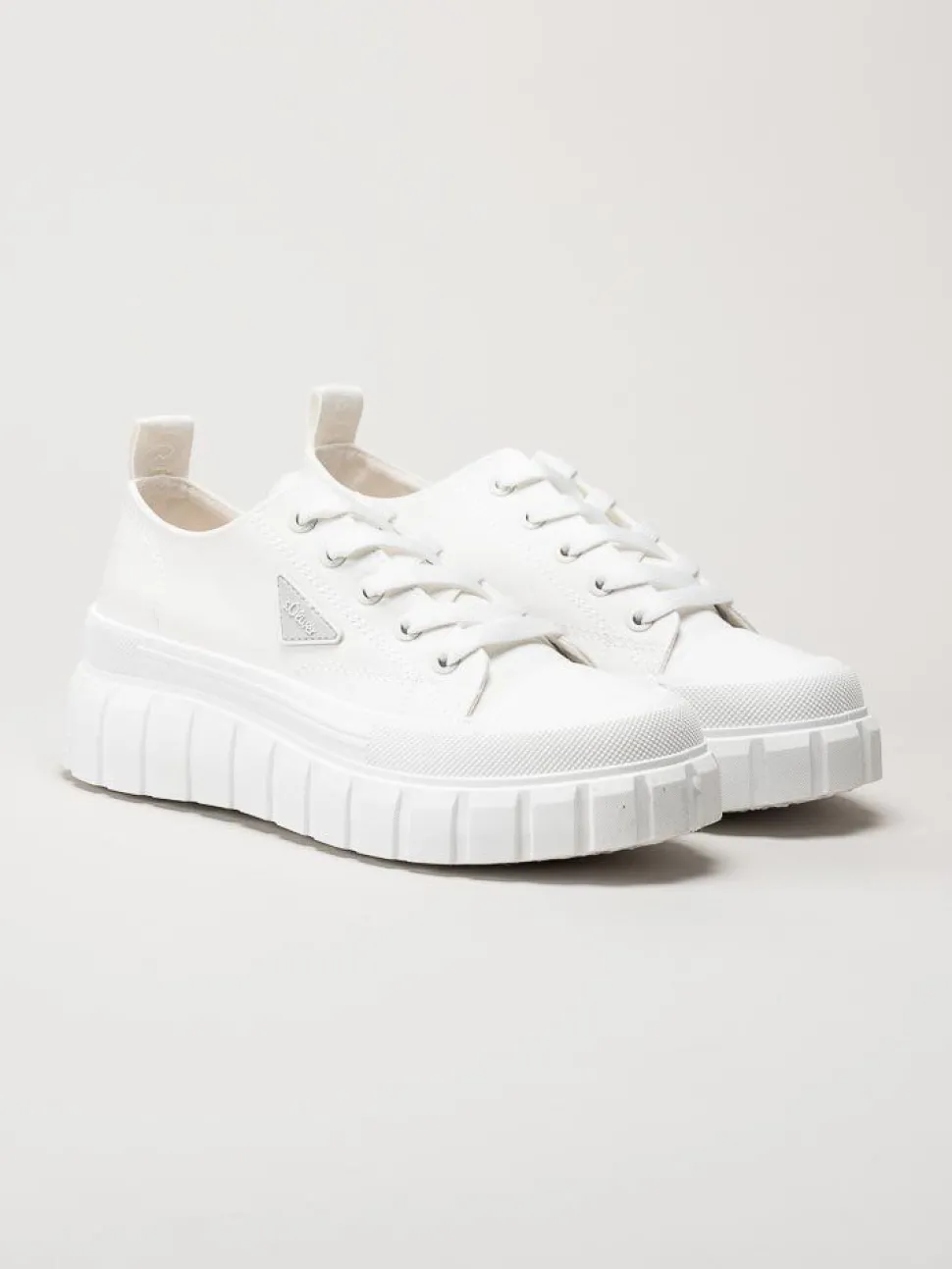 S.Oliver - Vita chunky sneakers i textil