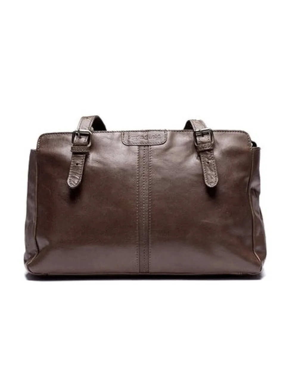 Springfield - Brun weekendbag i skinn