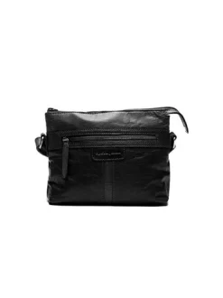 Springfield - Springfield Flapbag - Mörkbrun axelremsväska i skinn