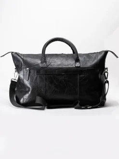 Springfield - Svart weekend bag i skinn